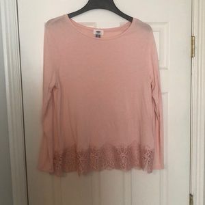 Light pink long sleeved blouse